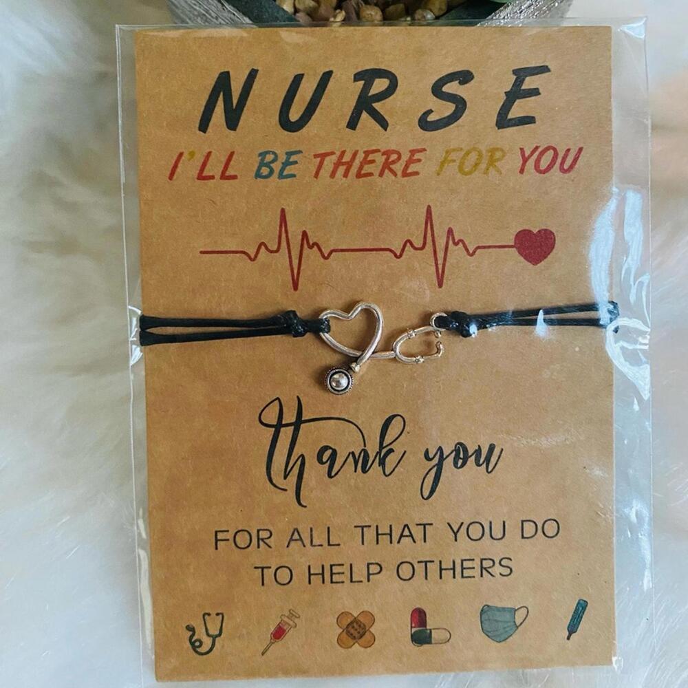 Nurse Appreciation Heart Stethoscope Bracelet